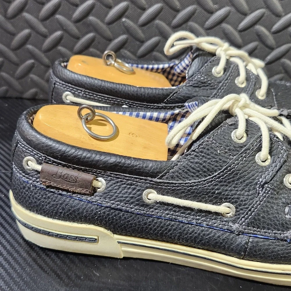 GH Bass Boat Shoes Mens 10 M Casual Slip On Loafers Black Size 13M